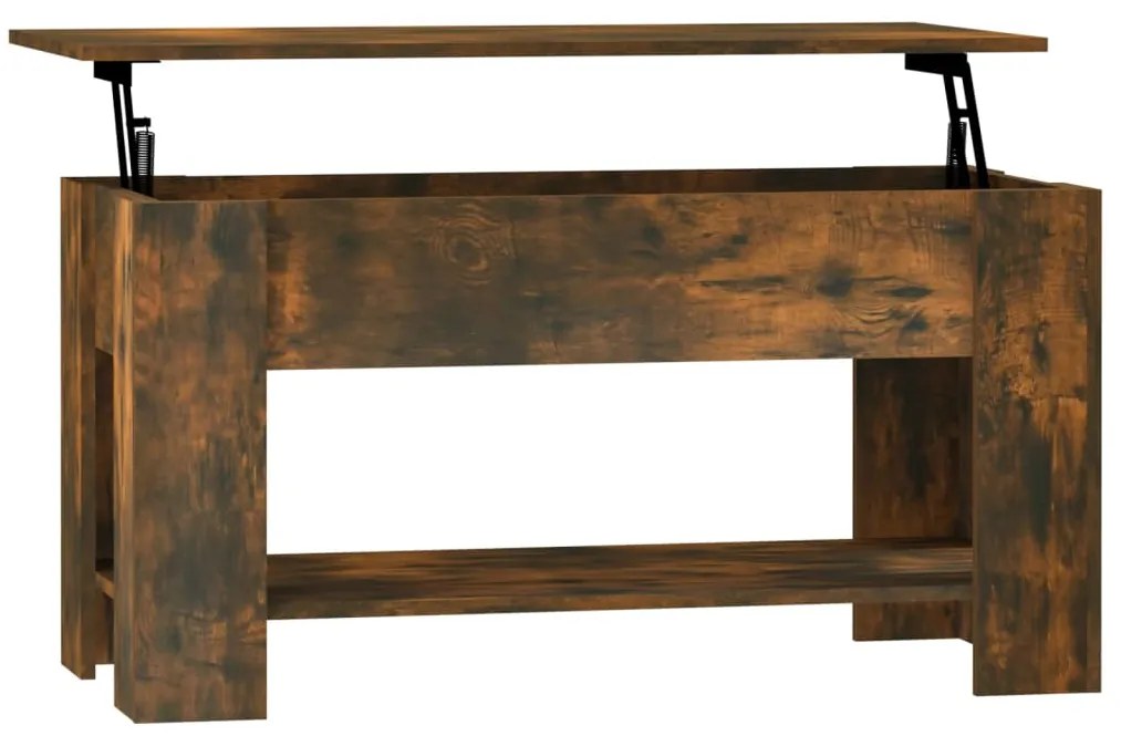 Tavolino da salotto rovere fumo 101x49x52 cm legno multistrato