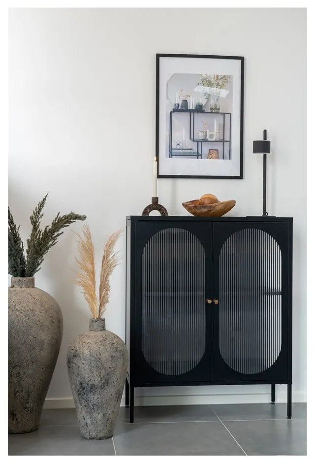 Vetrina in metallo nero 90x110 cm Adelaide - House Nordic