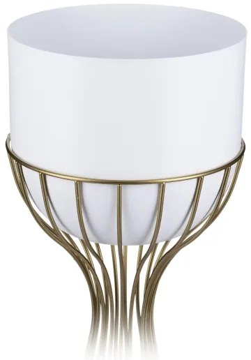 Vaso da fiori in metallo LOFT 56x20 cm oro/bianco