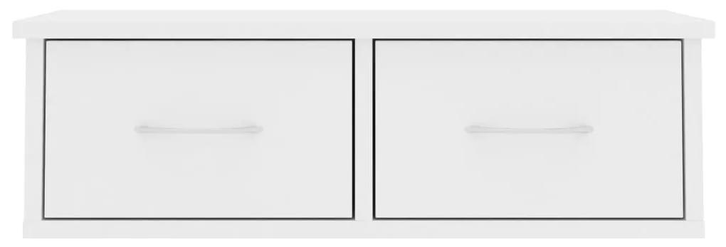 Scaffale con cassetti a parete bianco 60x26x18,5 cm multistrato