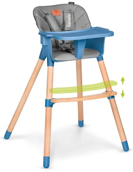 Lionelo - Seggiolone 2 in 1 per bambini KOEN Blue Sky