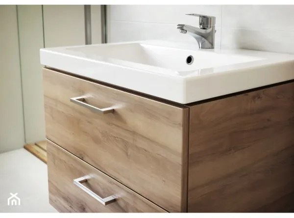 Cersanit S801-153-DSM - Mobile bagno sospeso con lavabo LARA COMO noce