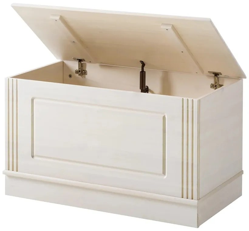 Cassapanca in legno di pino bianco 80x45 cm Anita - Støraa