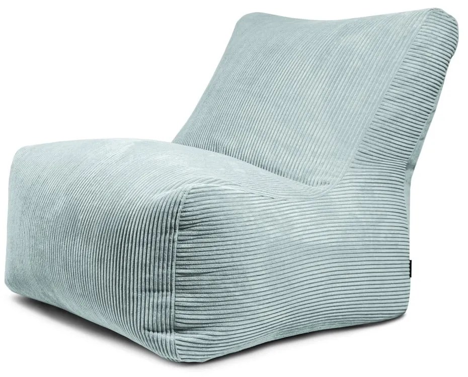 Puof a sacco color menta con rivestimento in velluto a coste Seat 100 Lounge – SLOWDOWN