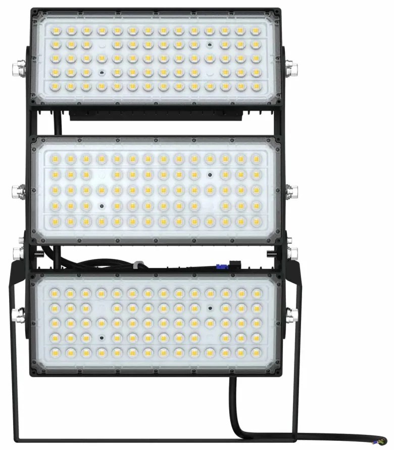 Faro Modulare LED 600W IP66, 167lm/W, No Flickering con driver Philips Colore Bianco Naturale 4.000K, Scegli l'angolo di illuminazione 30°, Scegli le staffe dei moduli Orientabili