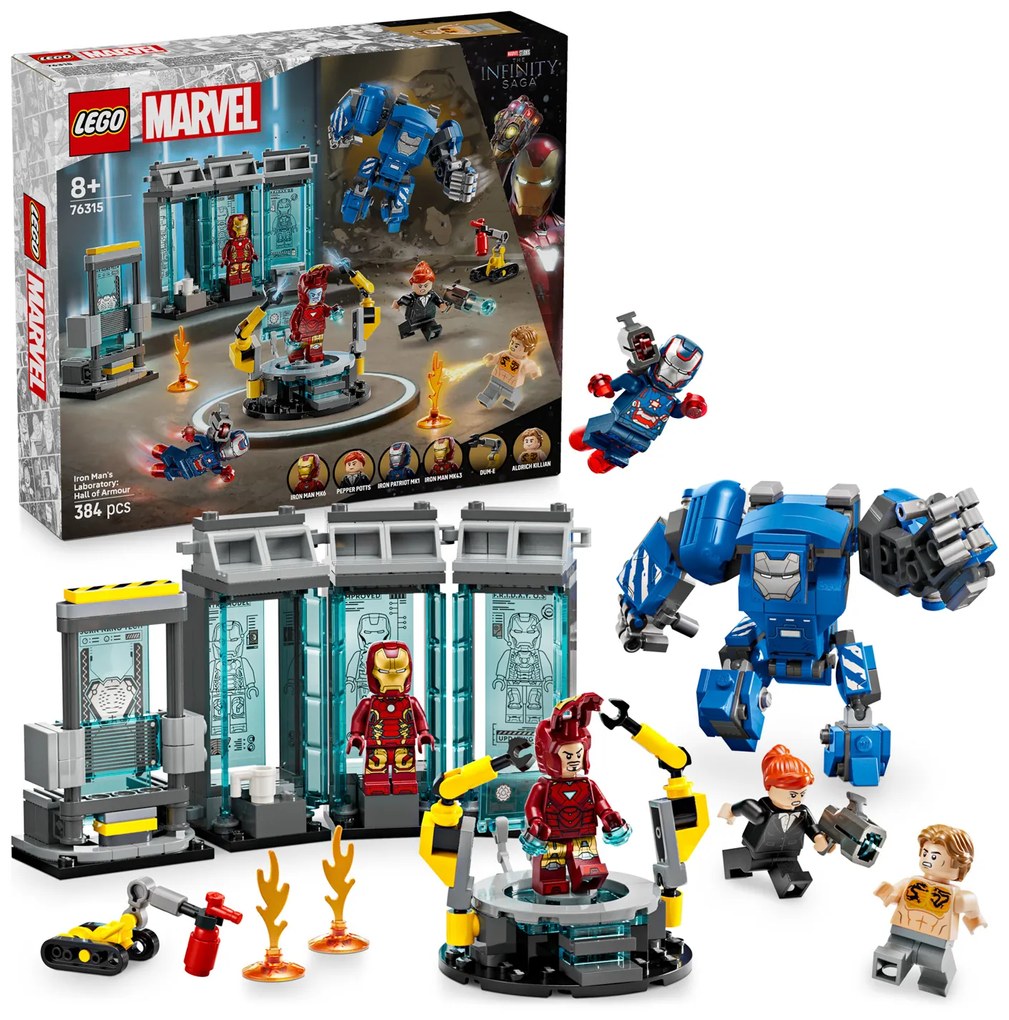 Laboratorio Iron Man Sala Armature Lego Marvel