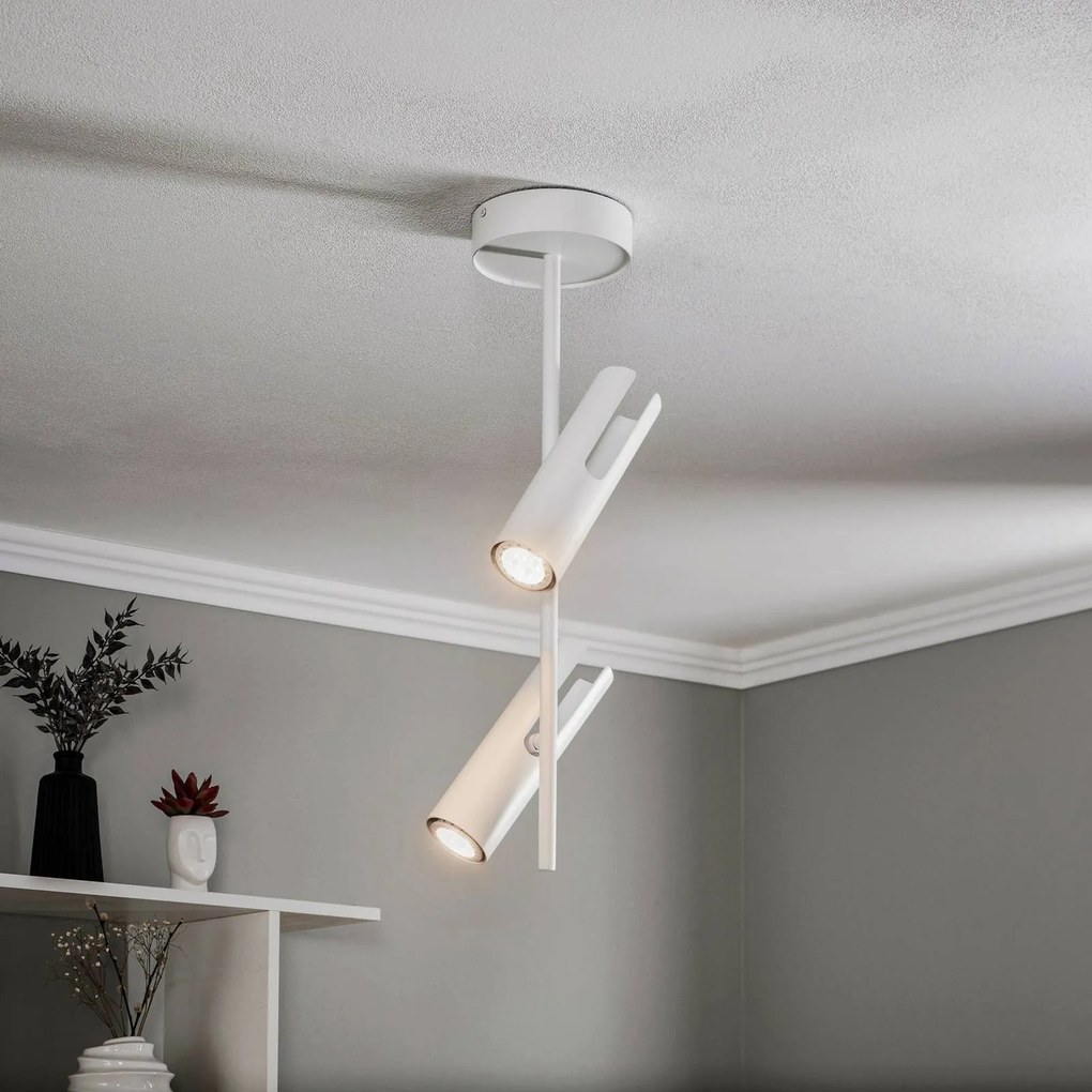 SIGMA Faretto da soffitto Leda 2, 2 luci, bianco