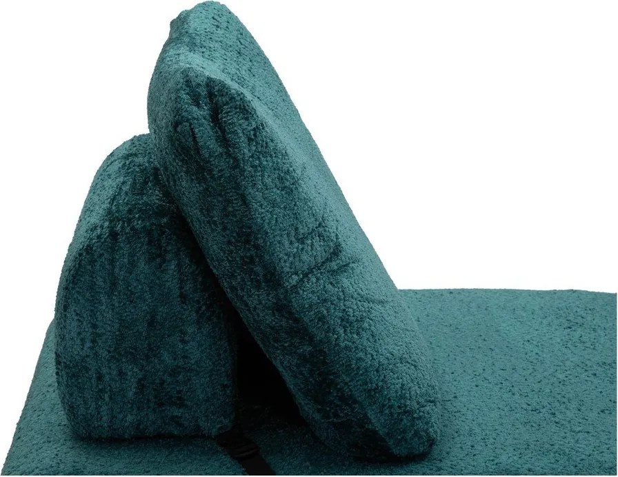 Poltrona color foglia di tè allungabile con rivestimento in bouclé Faster – Mauro Ferretti