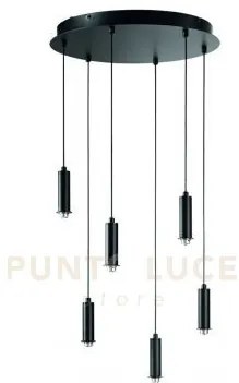 Base tonda per sospensione golf a led 6 luci 3000k 3847lm 72w nero ...