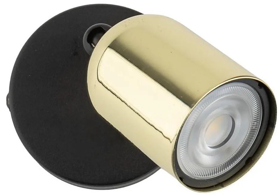 Faretto da parete TOP 1xGU10/10W/230V nero/oro
