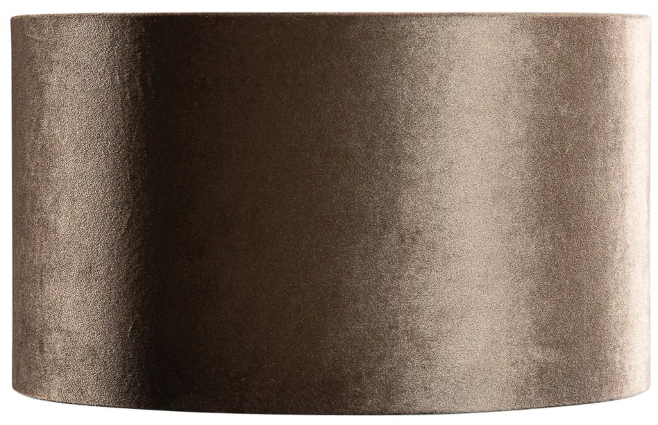 Paralume in velluto marrone con interno oro 35/35/20