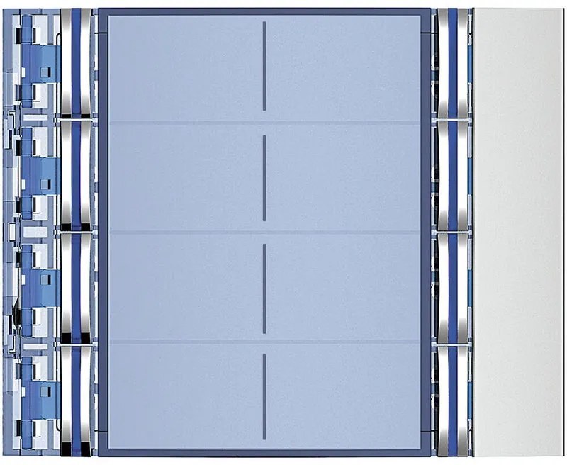 Pulsantiera esterna per citofono BTICINO  17 pulsanti in alluminio grigio satinato P 1 x L 9.1 x H 1.1 cm
