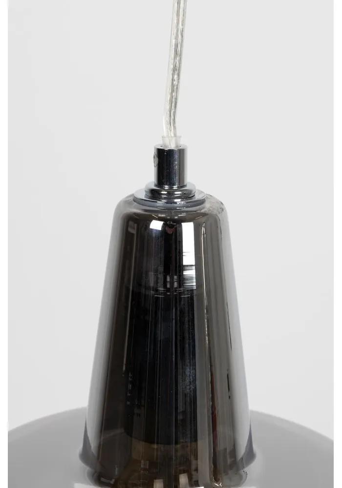 Lampada a sospensione grigia con paralume in vetro ø 20 cm Anshin - White Label