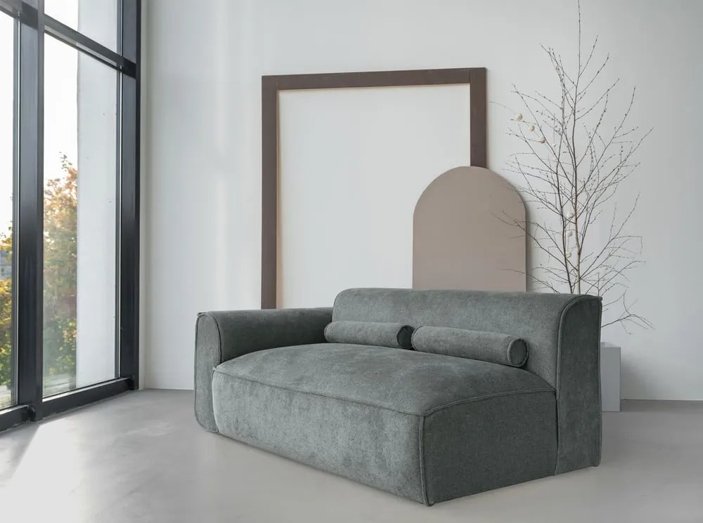 Divano componibile verde (con penisola a sinistra) Flex Felix – Miuform