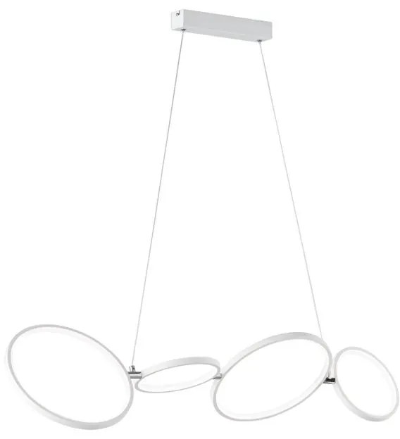 Lampadario LED moderno Rondo bianco, luce calda 3300 lumen, TRIO LIGHTING