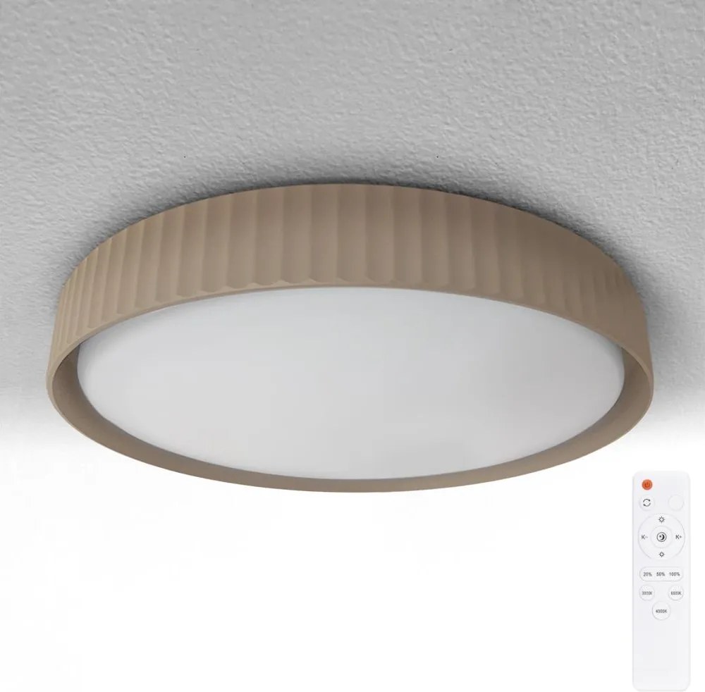 Brilagi - Plafoniera LED dimmerabile LUCIA LED/60W/230V Ø 59 cm, marrone + telecomando