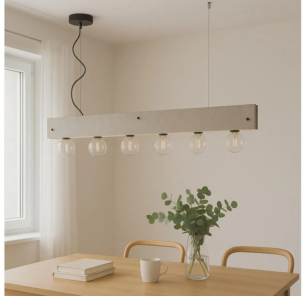 ONLI - Lampadario a sospensione con filo ARGO 6xE27/22W/230V grigio