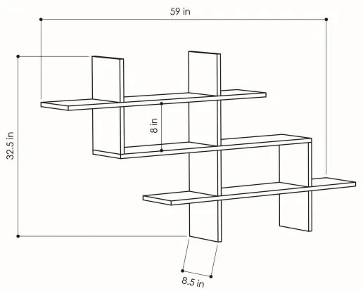 Mensola HALIC 82x150 cm quercia