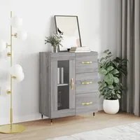 Credenza Grigio Sonoma 69,5x34x90 cm in Legno Multistrato 828026