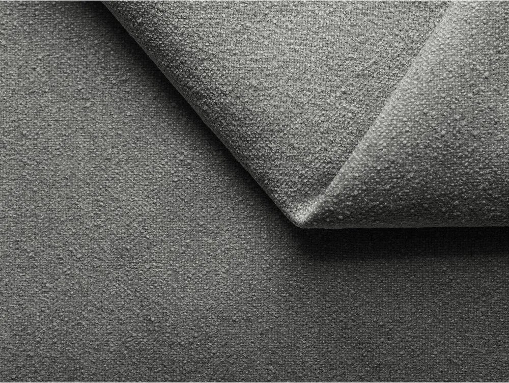 Parte divano componibile grigio con rivestimento in bouclé Ailani – Makamii
