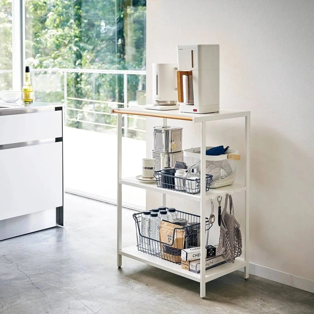 Scaffale bianco opaco in acciaio 60x90x46,5 cm Tower – YAMAZAKI