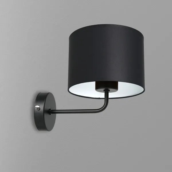 Lampada da parete ARDEN 1xE27/60W/230V nero/bianco