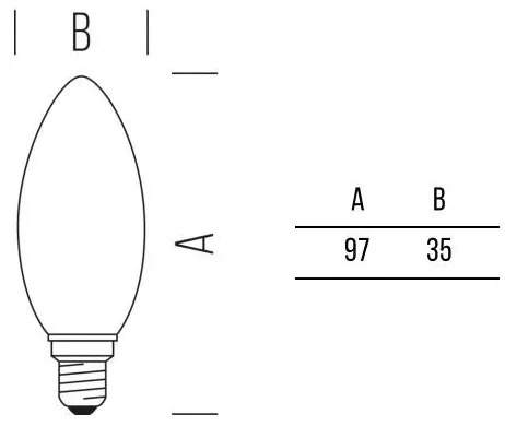 Oliva Stick 470lm 4,5W E14 WW - FR - DIM