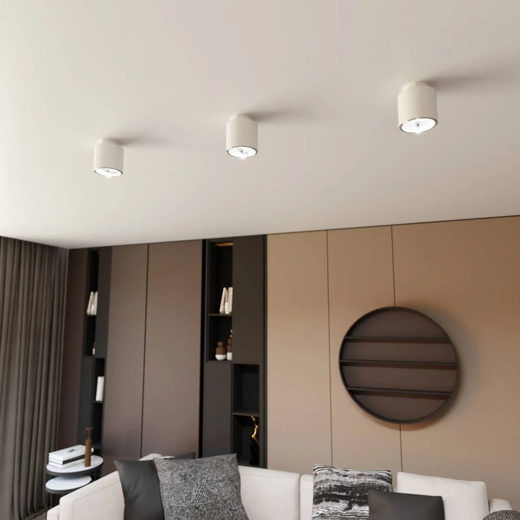 EMIBIG LIGHTING Plafoniere Nano, bianco, a 1 luce, metallo