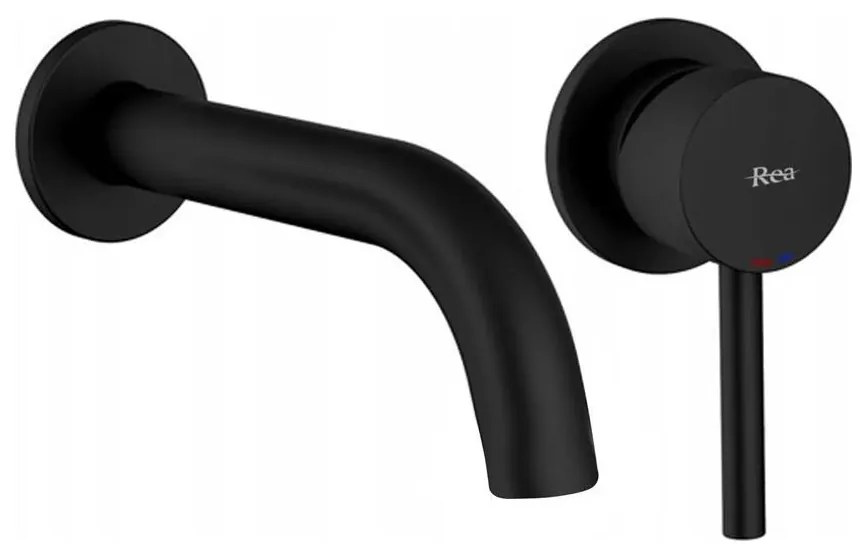 BAT-B0969 - Miscelatore per lavabo da incasso LUNGO nero opaco