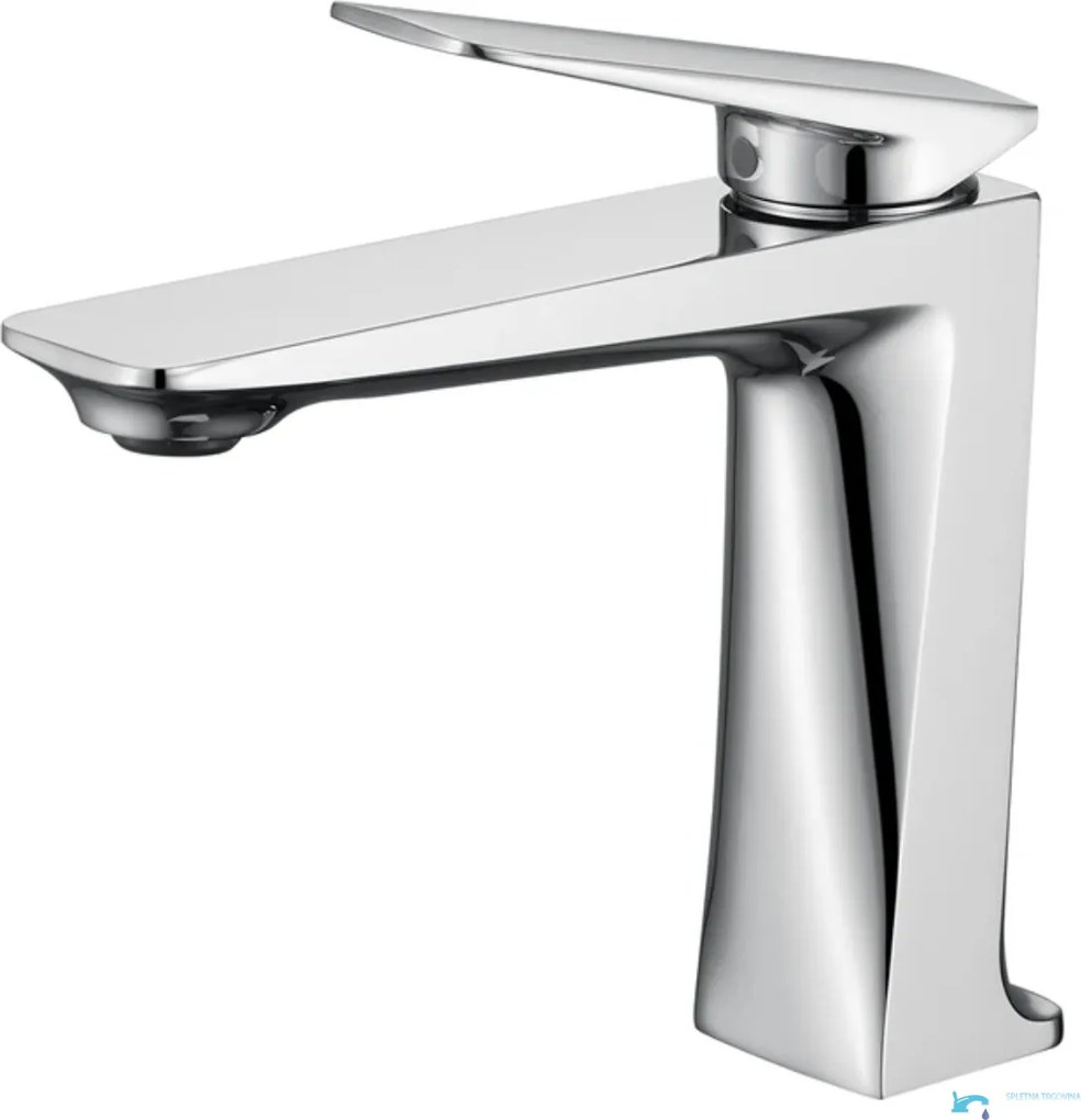 Miscelatore per lavabo ELITE EDITION BS1910 da piano in ottone, in più finiture tra cui cromo e nero opaco — Cromo — 15,5 cm