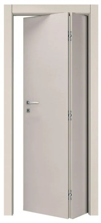 Porta interna pieghevole a libro asimmetrica Leda in legno colore beige, L 70 x H 210 cm, apertura a destra