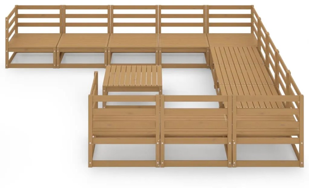 Set Divani da Giardino 12 pz in Legno Massello di Pino