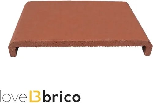Coprimuro interno 12,5 cm in cotto trattato Cotto Furnò Rosato Natura Kwikdry retto
