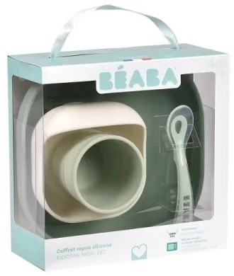 Beaba - Set per la pappa per bambini Verde Salvia, 4 pezzi