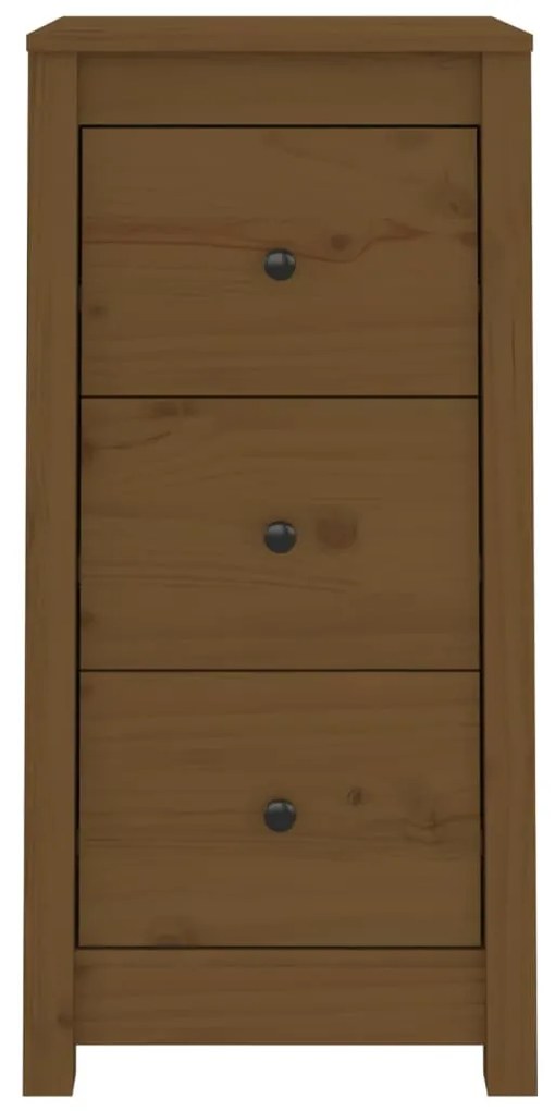 Credenze 2 pz Miele 40x35x80 cm in Legno Massello di Pino