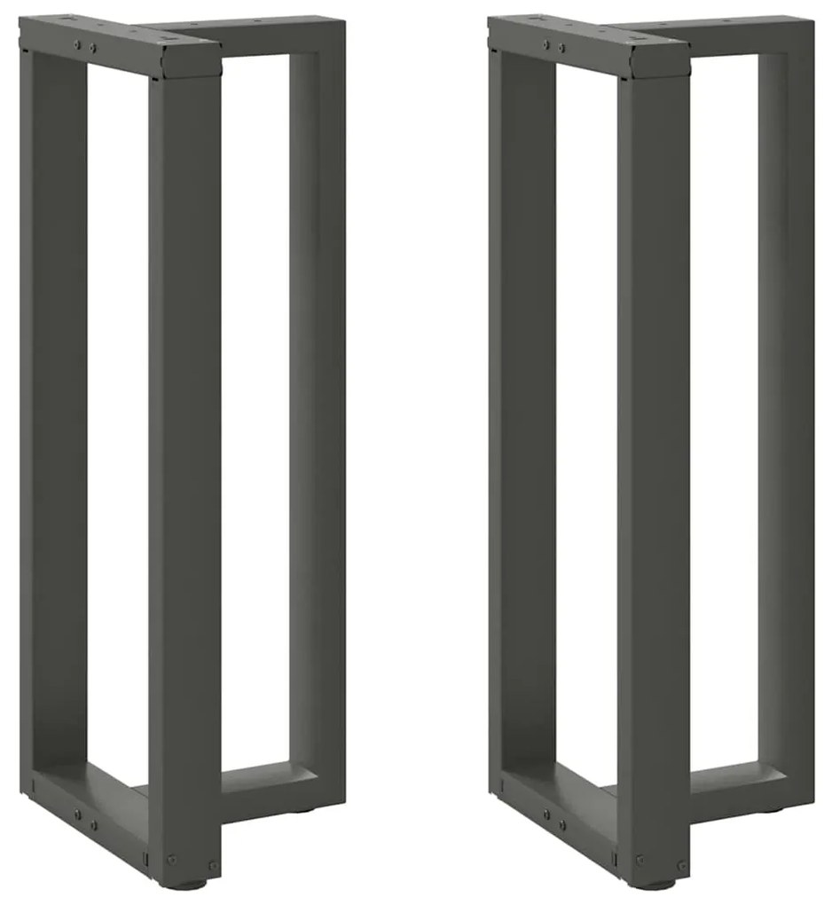 Gambe Tavolo Bar A T 2 Pz Antracite 40x35x(100-101) Cm Acciaio /