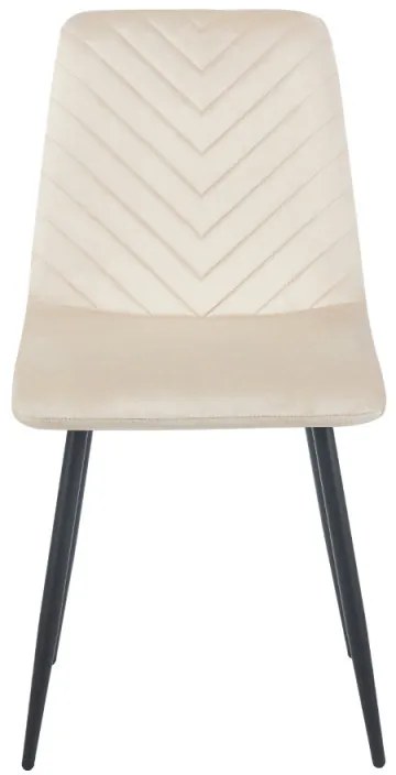 Sedia Kisa Balck Velluto - Beige