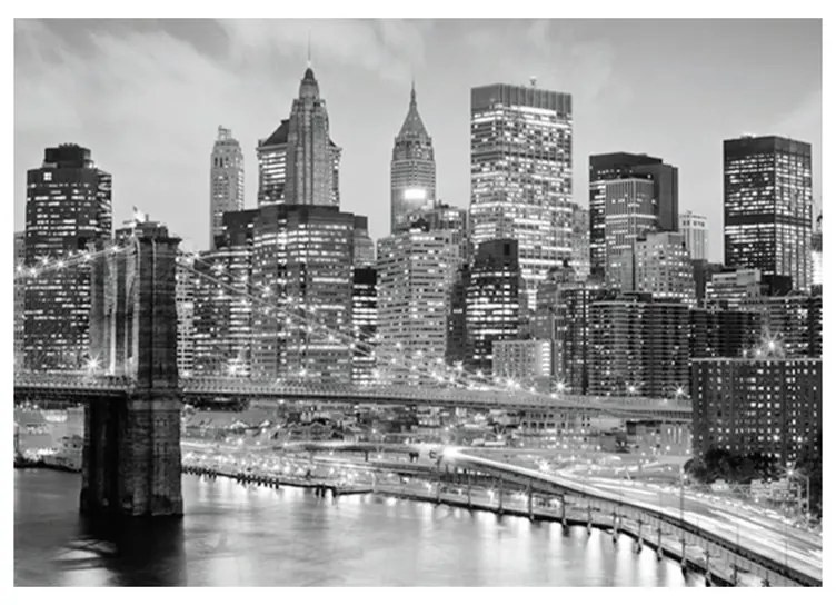 Stampa su tela New York grey, multicolore 95 x 145 cm