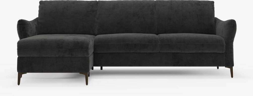 Dalia divano letto angolare con vano contenitore - materasso alto 18 cm in raffinato tessuto smacchiabile T30