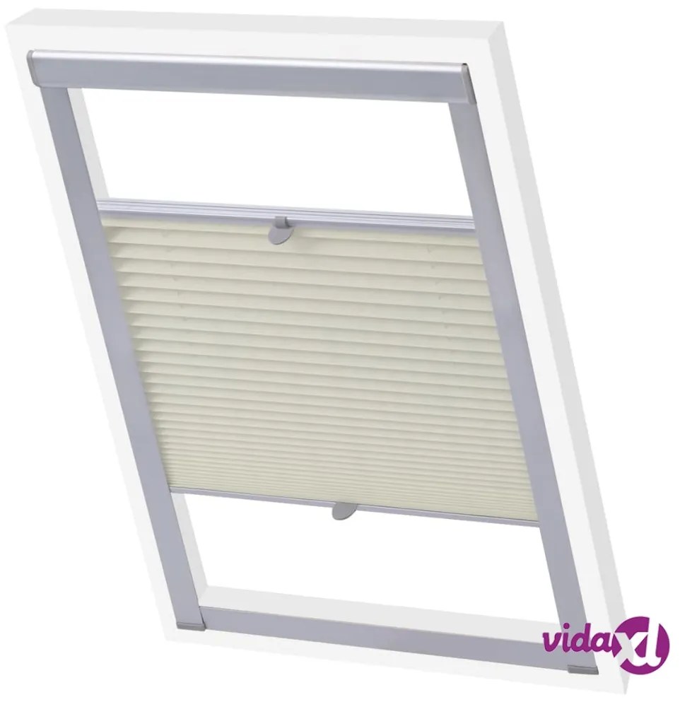 vidaXL Tenda Plissettata Oscurante Crema M04/304