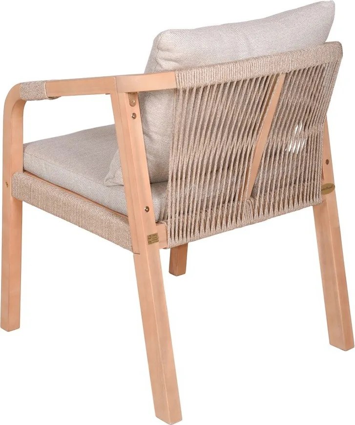 Sedie da esterno in set di colore naturale in legno massiccio 2 pz Bogota – Garden Pleasure