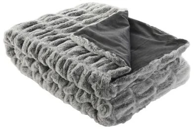 Coperta Home ESPRIT Grigio 130 x 170 x 2 cm