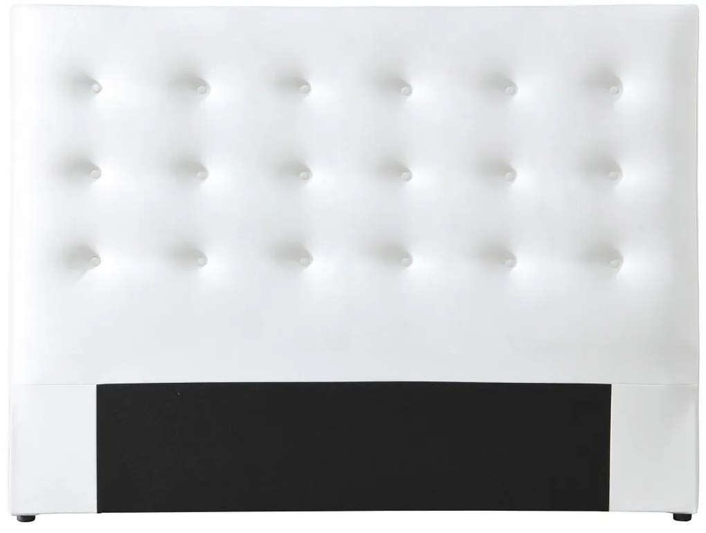 Testata trapuntata 140 cm Similpelle Bianco - FRANCESCO
