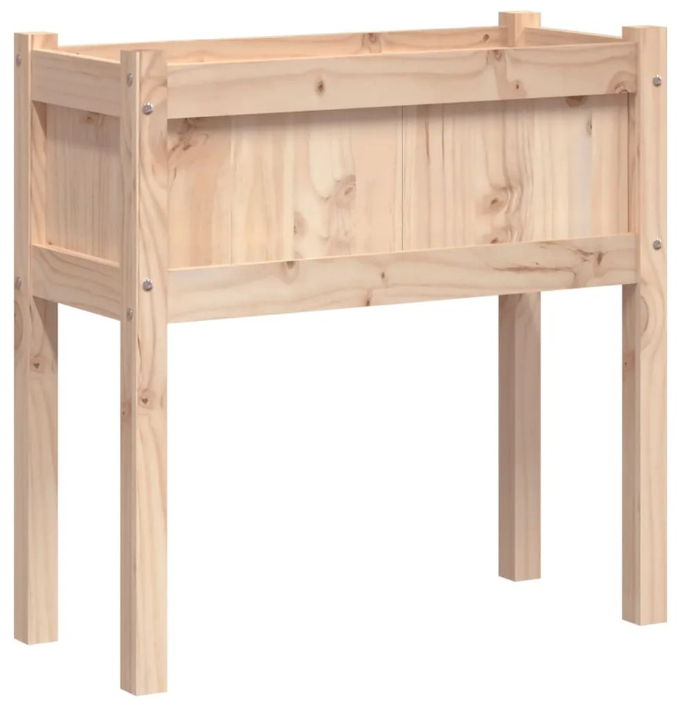 Fioriera da Giardino con Gambe 70x31x70 cm Legno Massello Pino