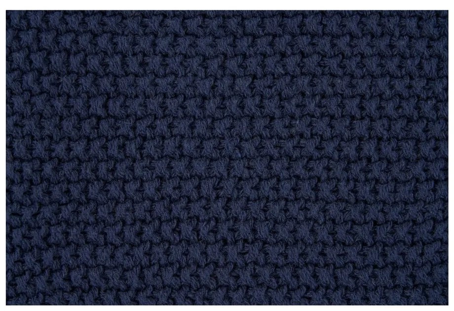 Coperta blu scuro in cotone riciclato 130x170 cm Santos – House Nordic