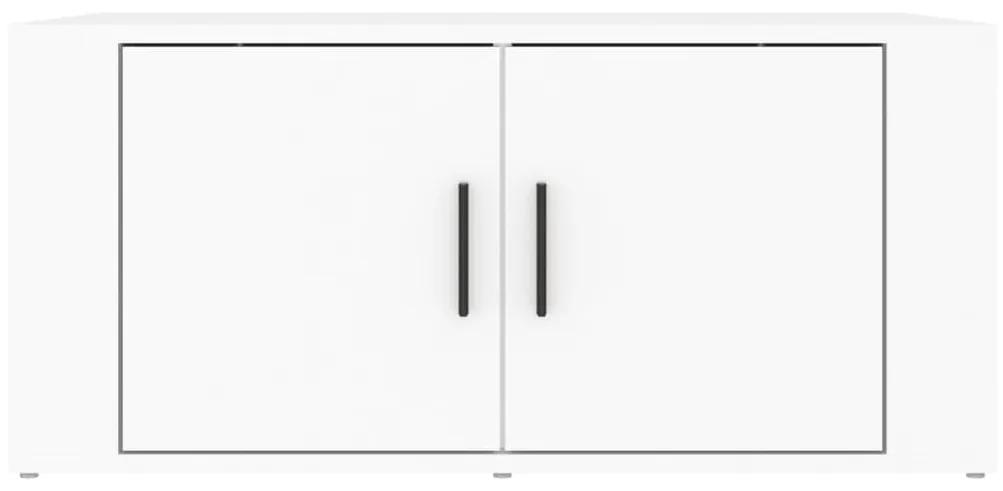 Tavolino da Salotto Bianco 80x50x36 cm in Legno Multistrato