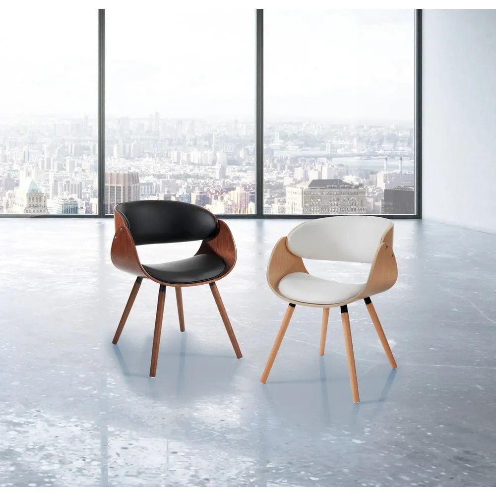 Sedia da pranzo nera/marrone scuro in imbottito con braccioli Visby Evo – Tomasucci