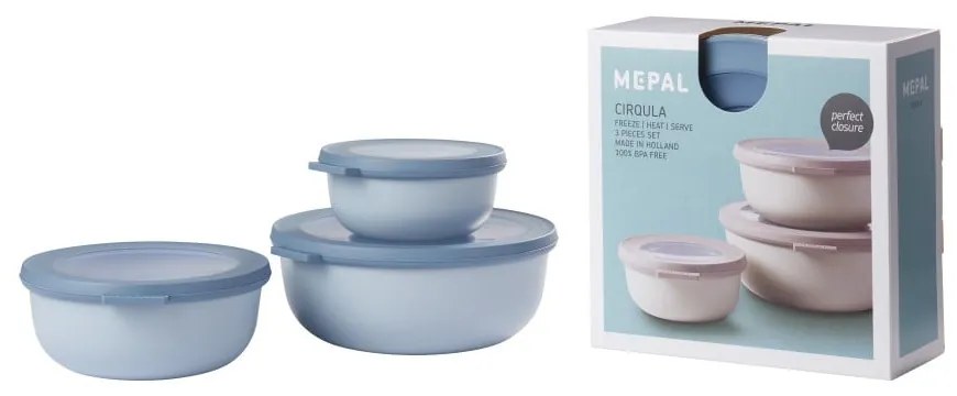 Scatole per alimenti in set da 3 Cirqula Nordic - Mepal