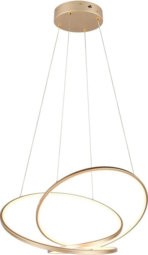 Lampadario a LED dimmerabile in oro Darvin - Trio