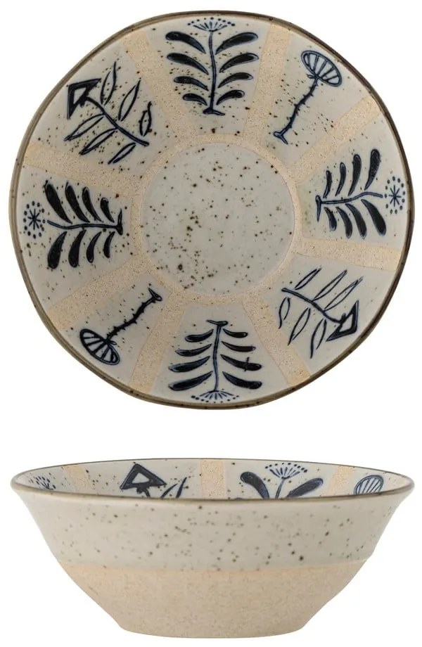 Ciotola in gres azzurro e crema 500 ml Leonie - Bloomingville